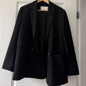 Oak and Fort Black Blazer - Size XS Fits Oversized